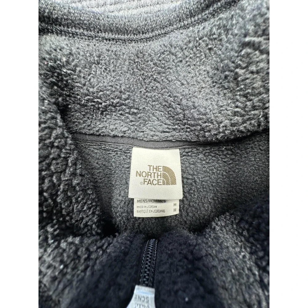 North Face Pullover Sweater Mens Medium Black Half Zip Fleece Outdoor Pocket Zip